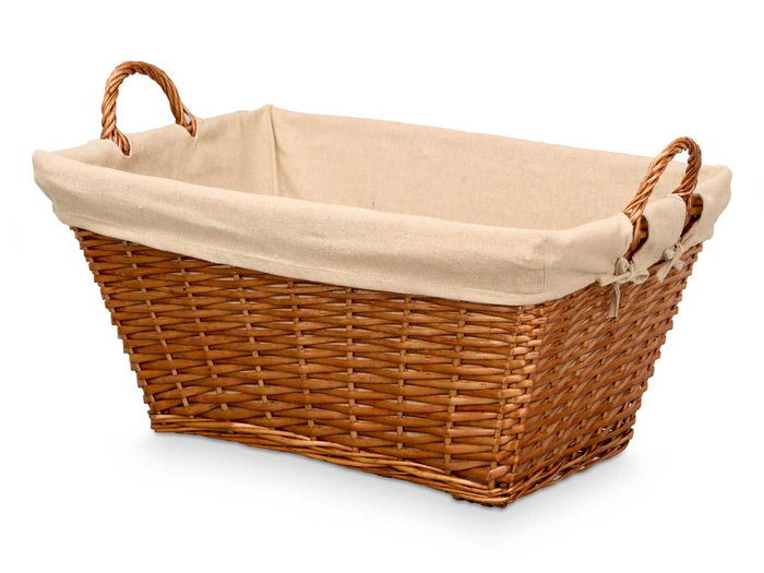 Kipit Cesto Asa Rectangular Mimbre 65x35x43 cm Natural (Set de 6)