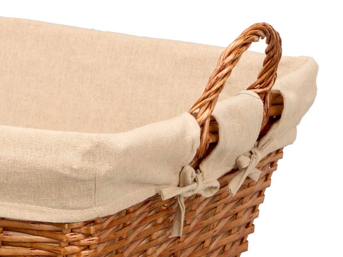 Kipit Cesto Asa Rectangular Mimbre 65x35x43 cm Natural (Set de 6)