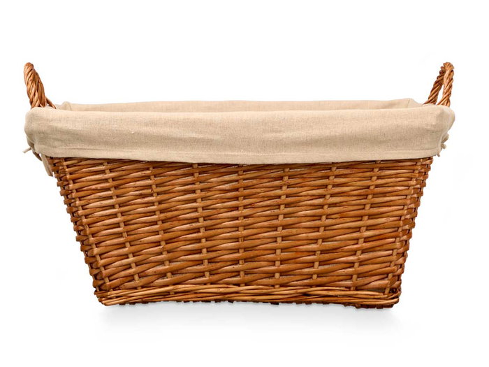 Kipit Cesto Asa Rectangular Mimbre 65x35x43 cm Natural (Set de 6)