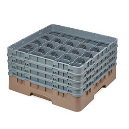CAMBRO Cesta de lavado 25 comp. 4 alturas Beige