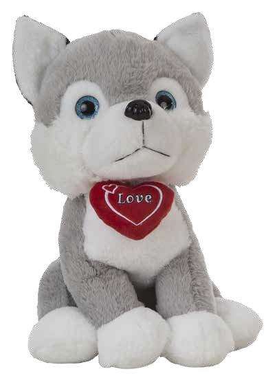 Creaciones Llopis Husky Corazón 22 cm - Peluche de Poliéster Creaciones Llopis Husky Corazón 22 cm - Peluche de Poliéster