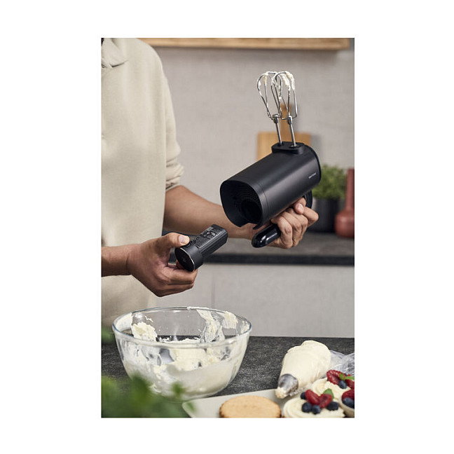 Zwilling 1030455 Batidora de Mano Inalámbrica, Motor BLDC 250 W, Negro, 3 Velocidades, Incluye Batería y Accesorios
