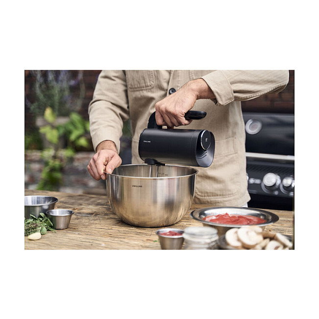 Zwilling 1030455 Batidora de Mano Inalámbrica, Motor BLDC 250 W, Negro, 3 Velocidades, Incluye Batería y Accesorios