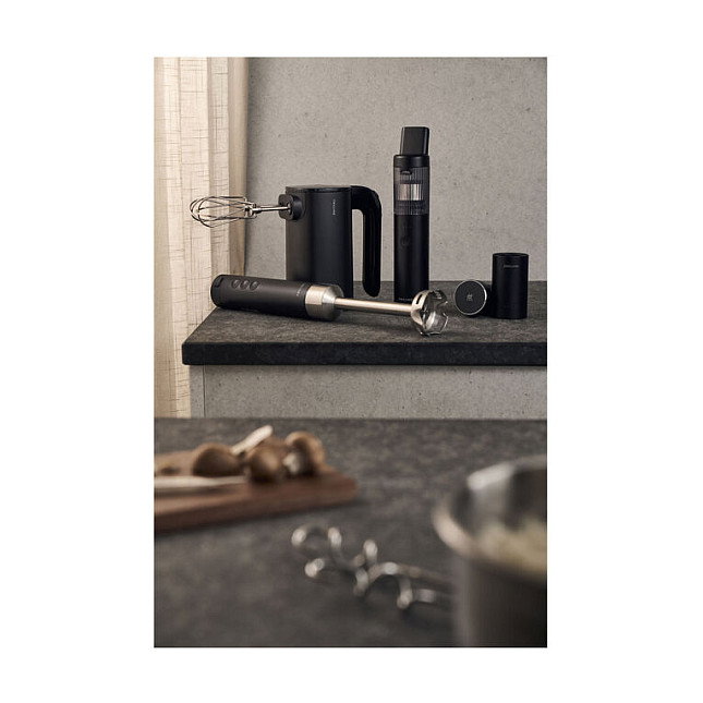 Zwilling 1030455 Batidora de Mano Inalámbrica, Motor BLDC 250 W, Negro, 3 Velocidades, Incluye Batería y Accesorios
