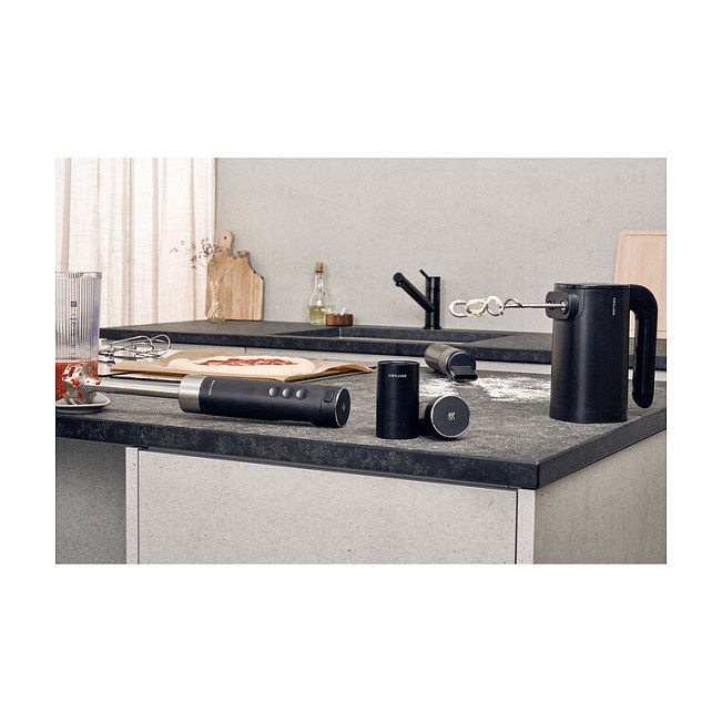 Zwilling 1030455 Batidora de Mano Inalámbrica, Motor BLDC 250 W, Negro, 3 Velocidades, Incluye Batería y Accesorios
