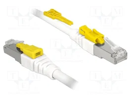 DeLOCK Cable RJ45 Secure Cat.6a 3 m Blanco