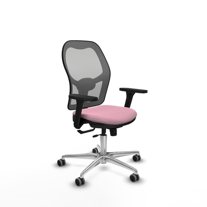 PIQUERAS Y CRESPO Silla de oficina Jorquera Rosa y Gris con Mecanismo Sincro/Traslack PIQUERAS Y CRESPO Silla de oficina Jorquera Rosa y Gris con Mecanismo Sincro/Traslack