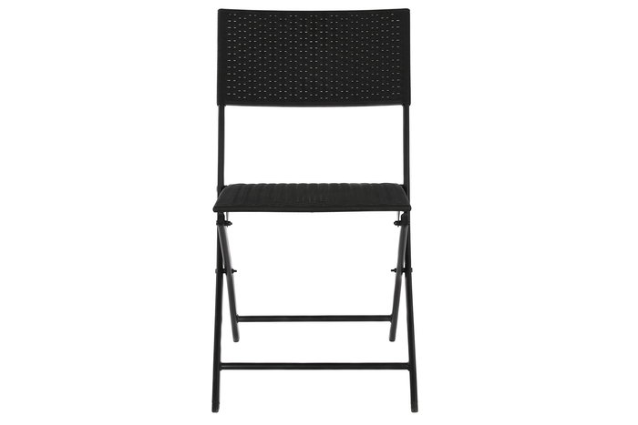 DKD Home Decor Mesa Negra Set de 3 Piezas Ratán Sintético y Acero 58 x 71.5 x 58 cm