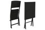 DKD Home Decor Mesa Negra Set de 3 Piezas Ratán Sintético y Acero 58 x 71.5 x 58 cm