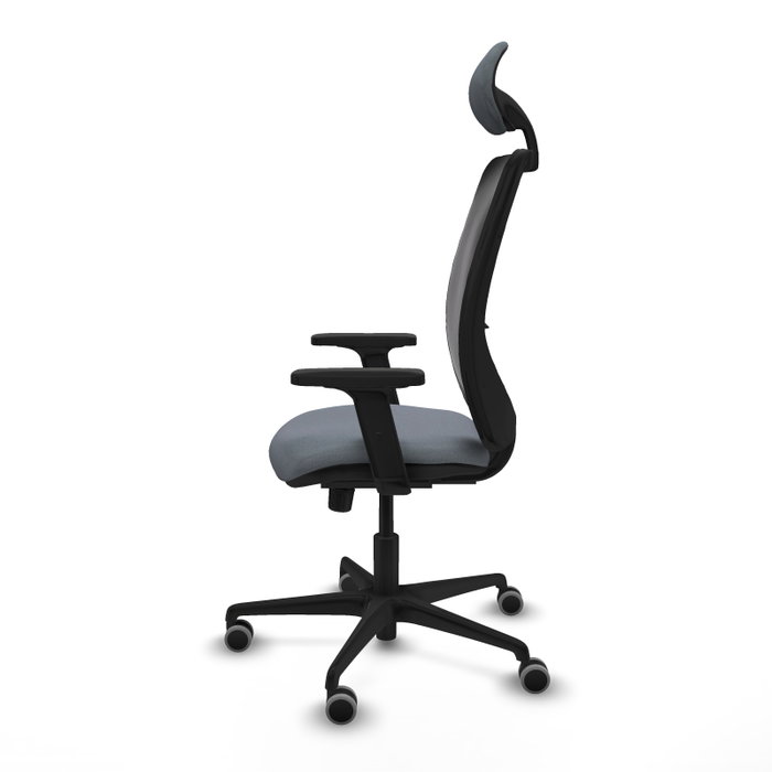 PIQUERAS Y CRESPO Silla de oficina Zulema con mecanismo Sincro, Gris y Negro PIQUERAS Y CRESPO Silla de oficina Zulema con mecanismo Sincro, Gris y Negro