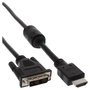 InLine Cable Adaptador HDMI a DVI con Núcleo de Ferrita, 1,8 m