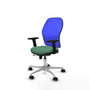 PIQUERAS Y CRESPO Silla de oficina Jorquera Verde esmeralda y Azul