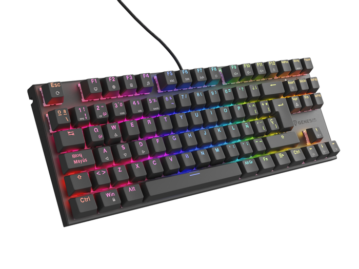 GENESIS Thor 303 TKL Teclado Mecánico para Gaming USB QWERTY Español Negro con Interruptores Outemu Peach Silent GENESIS Thor 303 TKL Teclado Mecánico para Gaming USB QWERTY Español Negro con Interruptores Outemu Peach Silent