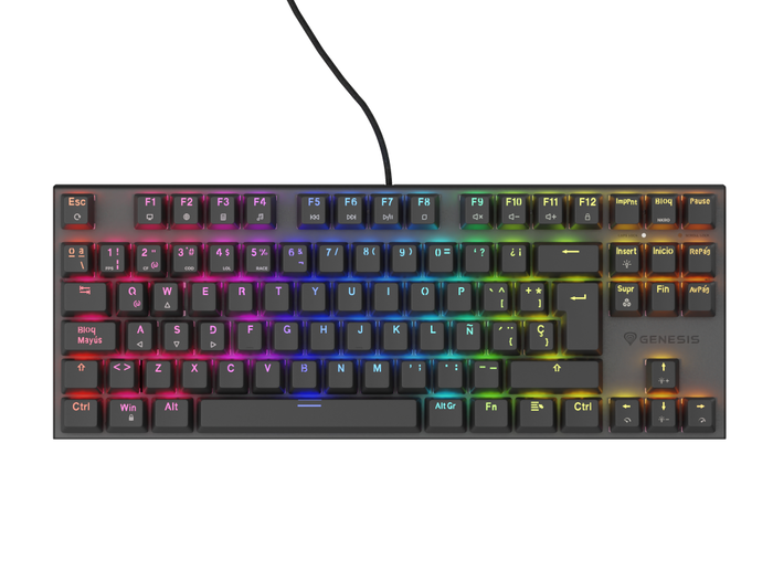 GENESIS Thor 303 TKL Teclado Mecánico para Gaming USB QWERTY Español Negro con Interruptores Outemu Peach Silent GENESIS Thor 303 TKL Teclado Mecánico para Gaming USB QWERTY Español Negro con Interruptores Outemu Peach Silent