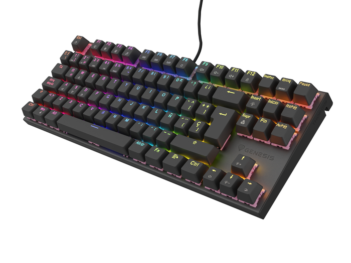 GENESIS Thor 303 TKL Teclado Mecánico para Gaming USB QWERTY Español Negro con Interruptores Outemu Peach Silent GENESIS Thor 303 TKL Teclado Mecánico para Gaming USB QWERTY Español Negro con Interruptores Outemu Peach Silent