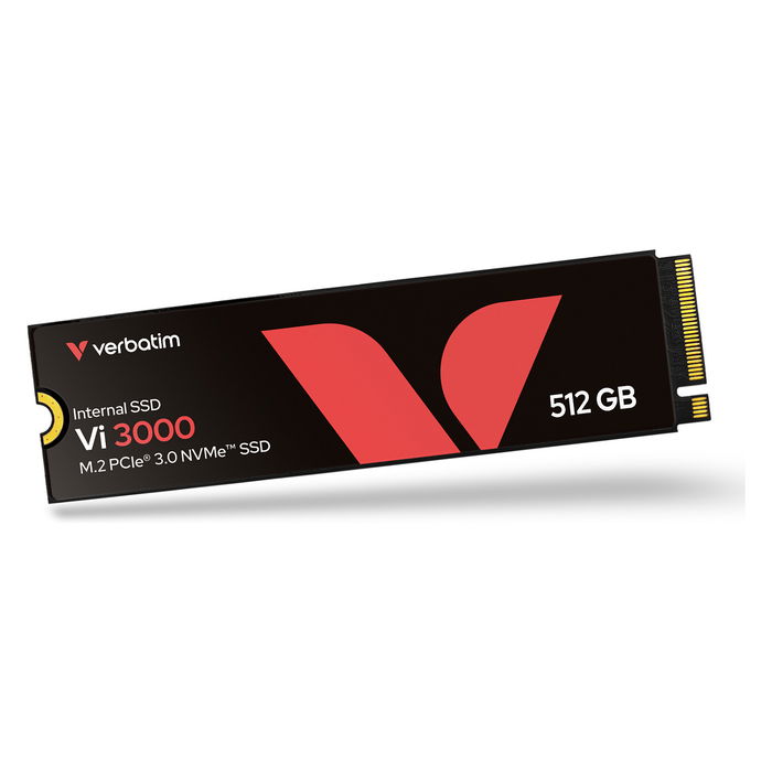 Verbatim Vi3000 SSD Interno M.2 2280 NVMe PCIe 3.0, 512 GB, Velocidad Lectura 3100 MB/s