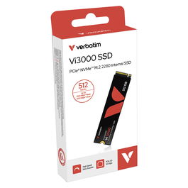 Verbatim Vi3000 SSD Interno M.2 2280 NVMe PCIe 3.0, 512 GB, Velocidad Lectura 3100 MB/s