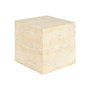 DKD Home Decor Mesita Auxiliar Magnesia Símil Mármol Beige
