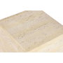 DKD Home Decor Mesita Auxiliar Magnesia Símil Mármol Beige