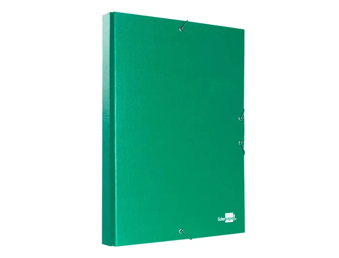 Liderpapel Carpeta para proyectos de cartón forrado verde lomo 30mm Liderpapel Carpeta para proyectos de cartón forrado verde lomo 30mm