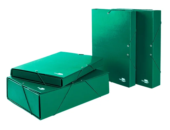 Liderpapel Carpeta para proyectos de cartón forrado verde lomo 30mm Liderpapel Carpeta para proyectos de cartón forrado verde lomo 30mm