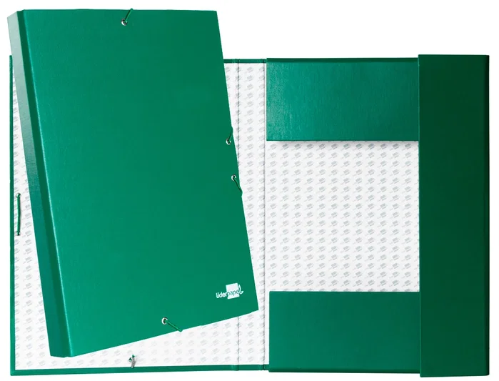 Liderpapel Carpeta para proyectos de cartón forrado verde lomo 30mm Liderpapel Carpeta para proyectos de cartón forrado verde lomo 30mm