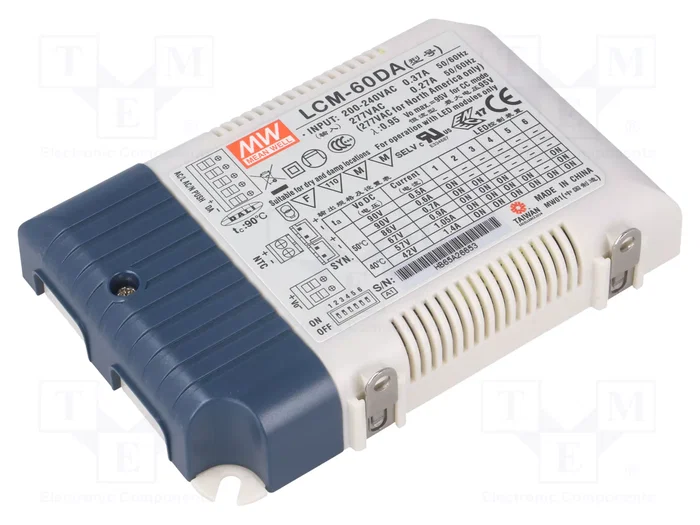 MEAN WELL LCM-60DA Alimentador LED DALI 60W MEAN WELL LCM-60DA Alimentador LED DALI 60W