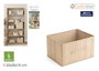 Inde Cesta de Ordenación Bambú y TNT 32 x 25 x 18 cm (12 Unidades)
