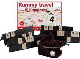 AQUAMARINE Travel Rummy para 4 jugadores