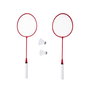 Donnay Conjunto de Bádminton 5 Piezas con Red, 2 Raquetas y 2 Volantes en Rojo/Negro