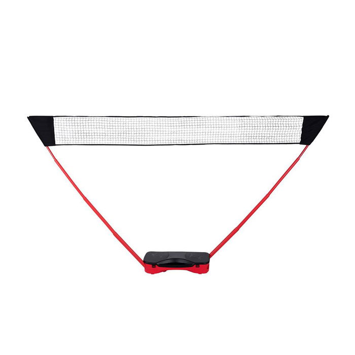 Donnay Conjunto de Bádminton 5 Piezas con Red, 2 Raquetas y 2 Volantes en Rojo/Negro