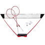 Basics Conjunto de bádminton 5 piezas Rojo / negro