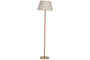 DKD Home Decor Lámpara de Pie de Latón y Ratán Natural