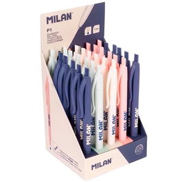 Milan Bolígrafo P1 Serie 430 Since 1918 Tinta Azul Caja Expositora 30 Ud