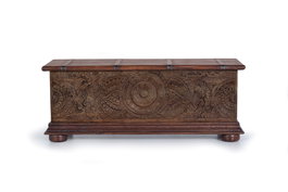 Giner y Colomer Baúl Madera de Mango Marrón Bicolor 45x116x40 cm