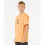 Camiseta de Manga Corta Infantil Rip Curl Raw Energy Frame Tee Naranja