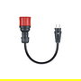 Adaptador go-e para gemini flex 11 kw, cee rojo corriente trifásica 16a enchufe doméstico (negro, 30cm) ch-04-30
