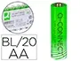 Q-connect Pila Alcalina AA Paquete 20 Unidades