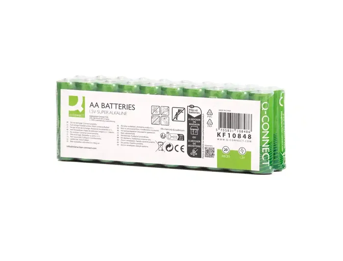 Q-connect Pila Alcalina AA Paquete 20 Unidades