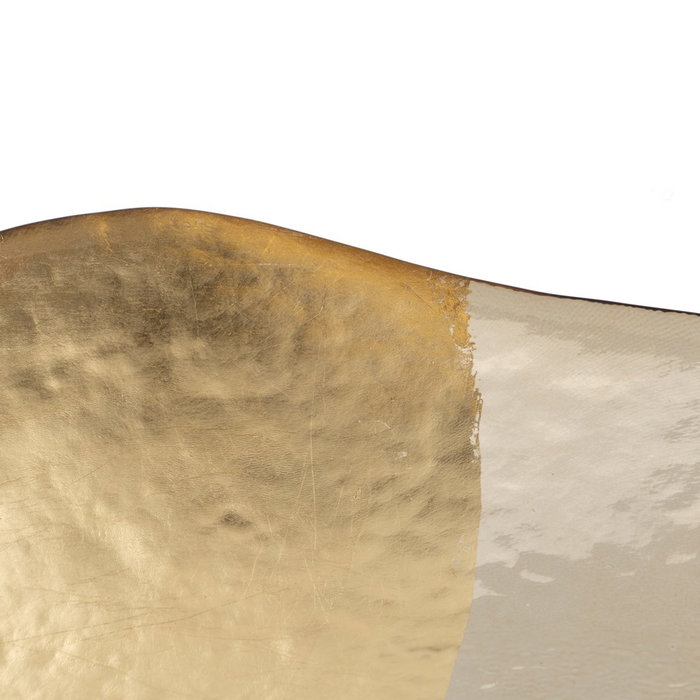 Centro Mesa Dorado Cristal Decoración 34 X 19 cm