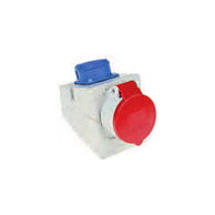 Bachmann Wand-Kombidose 400V IEC309 IPX4 5 Polos con salida 230V 16A