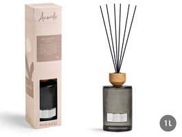 ACORDE Mikado Redondo 1000ml Bergamots Lotus Aromaterapia para el Hogar con Varillas de Fibra 42 cm (Set de 4)