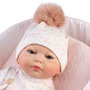 Muñecas Guca 10263 Muñeca Reborn Silvia Sin Pelo 38 Cm Con Camiseta Vestido Rosa Y Capazo