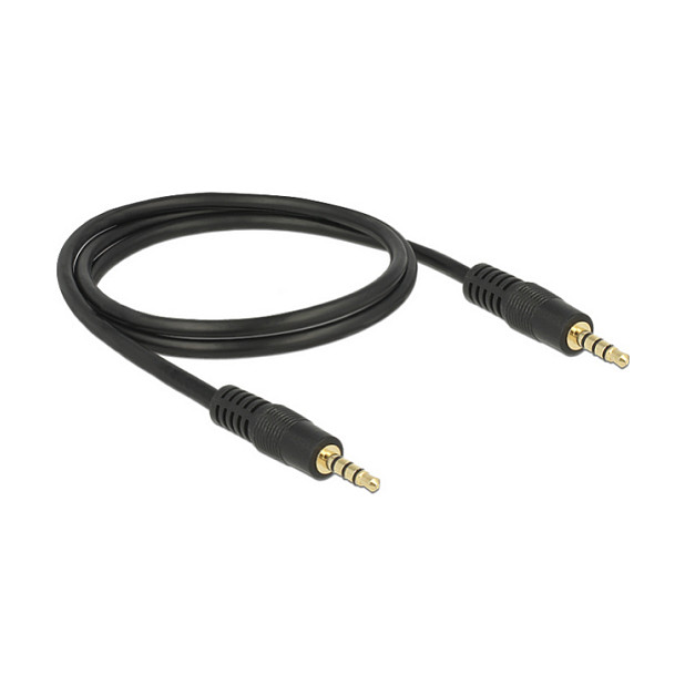 DeLOCK 83435 Cable de audio de 3,5 mm a 3,5 mm, 1 m, Negro