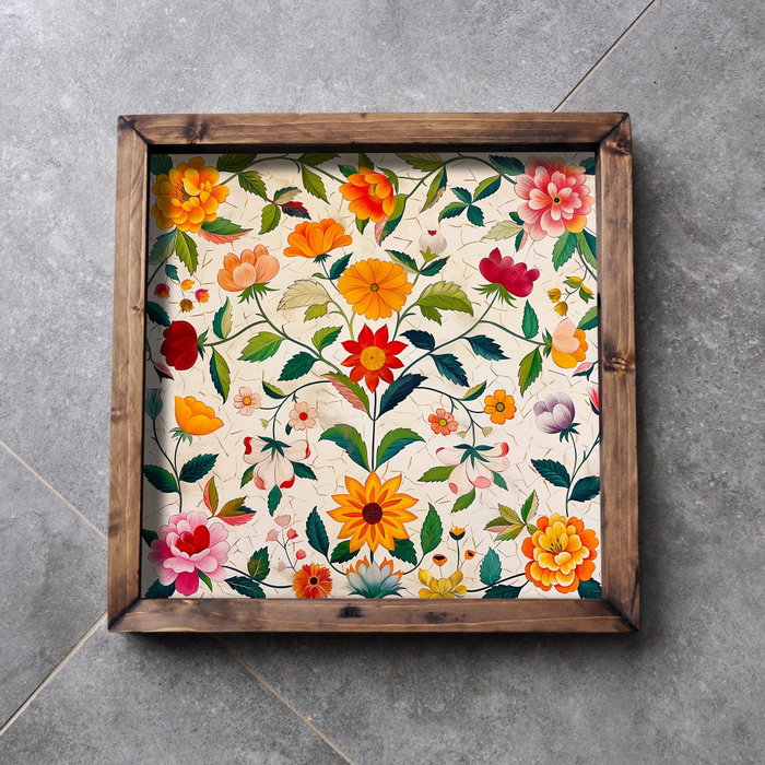 Aberto Design REF060 Bandeja de Madera Maciza 35 x 35 x 4 cm