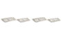 DKD Home Decor Set de 2 Bandejas de MDF con Diseño de Buda, 40x30x6 cm, Colores Surtidos