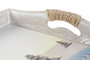 DKD Home Decor Set de 2 Bandejas de MDF con Diseño de Buda, 40x30x6 cm, Colores Surtidos