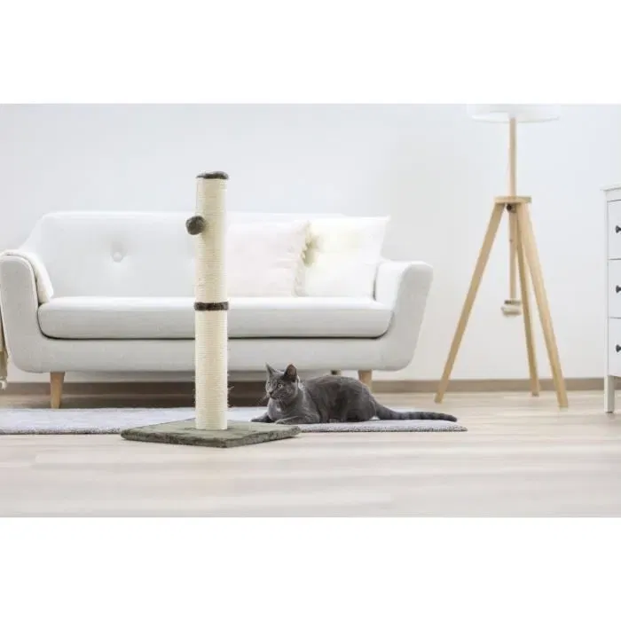Kerbl Poste Rascador Maxi Opal para Gatos, 78cm, Gris, Tubo de Sisal