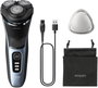 Philips Shaver Series 3000 S3243/12 con Batería y 2 Accesorios Storm Blue