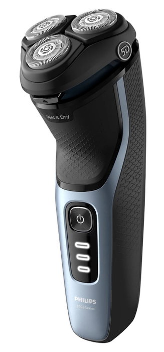 Philips Shaver Series 3000 S3243/12 con Batería y 2 Accesorios Storm Blue